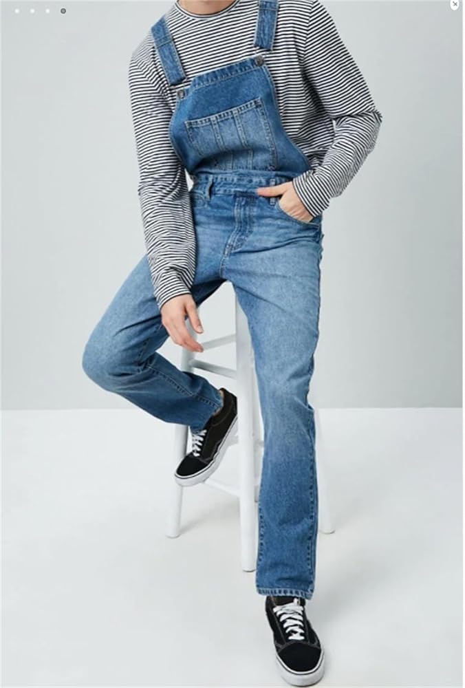パンツ 60's Burlington / Denim Overall BLEACHER DENIM OVERALL in RAILROAD STRIPE – Elwood Clothing